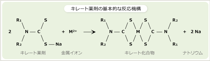 キレート薬剤の基本的な反応機構